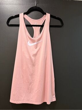 Nike Pink Racerback Dri-FIT Tank with White Swoosh